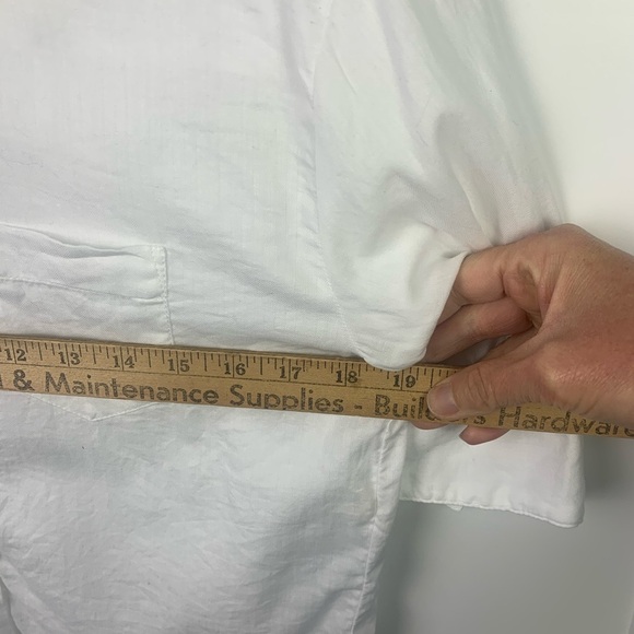 NWT J Crew Size 0 XS Herringbone twill button-up shirt White Career Corpcore - Picture 4 of 6